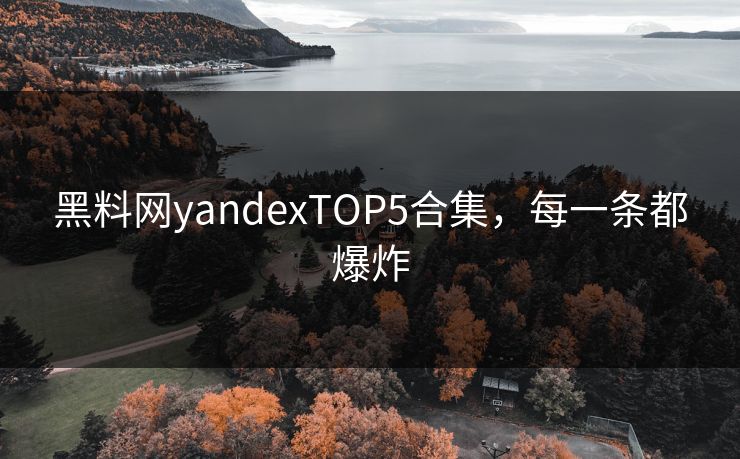 黑料网yandexTOP5合集，每一条都爆炸