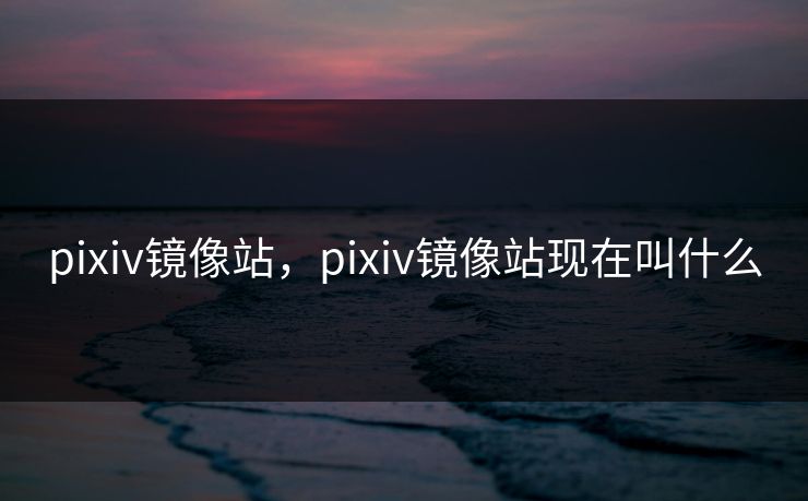 pixiv镜像站，pixiv镜像站现在叫什么